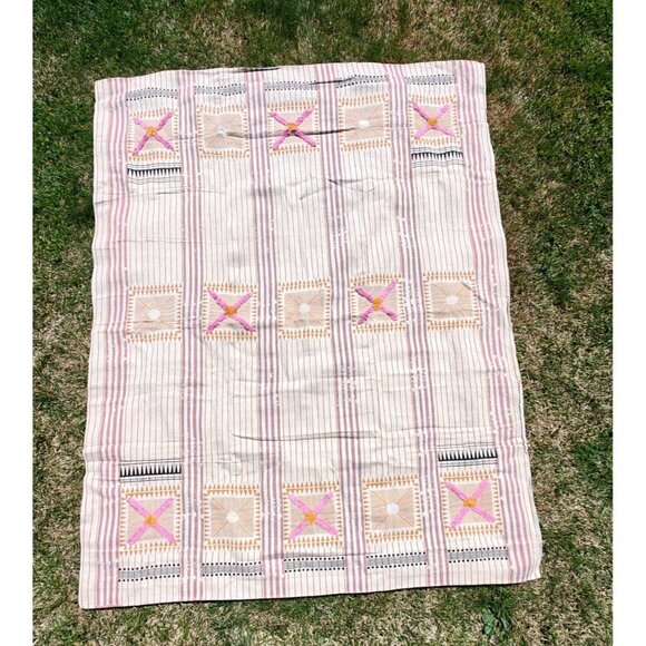 Multicolor Printed Rug Geometric Aztec Southwestern Cotton Blend 60X84 (5x7 ft) - Picture 5 of 9